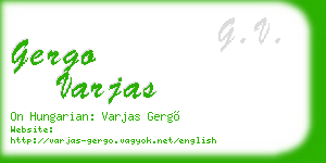 gergo varjas business card